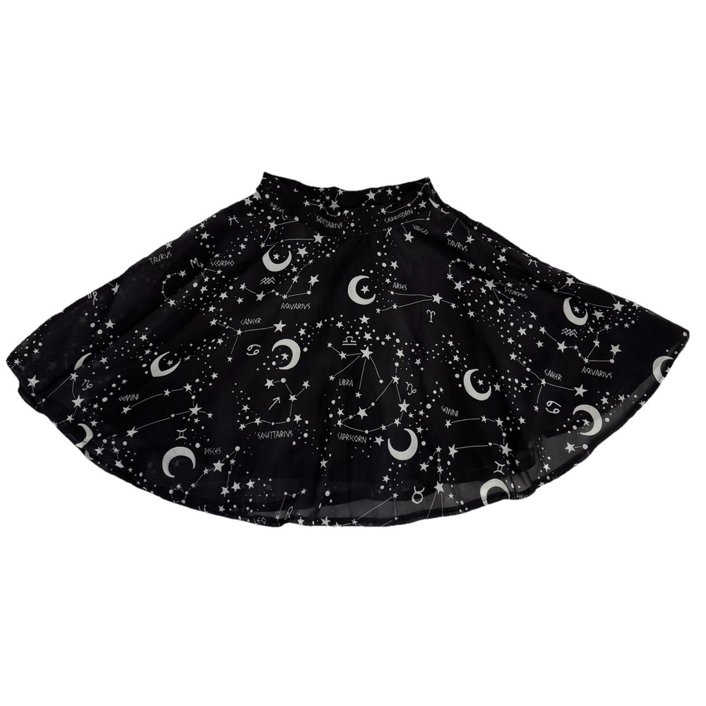 Killstar Zodiac Goth Mini Skirt XS Celestial Moon Stars Alt Whimsigoth Witchy